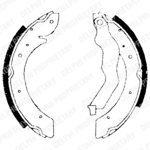 Bromsbackar, sats, Bakaxel Delphi LS1714 DELPHI