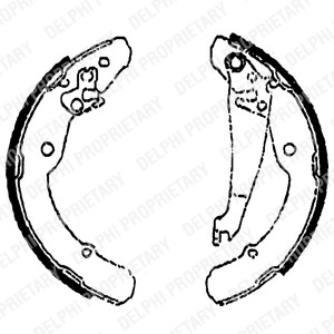 Bromsbackar, sats, Bakaxel Delphi LS1784 DELPHI