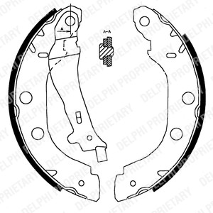 Bromsbackar, sats, Bakaxel Delphi LS1828 DELPHI