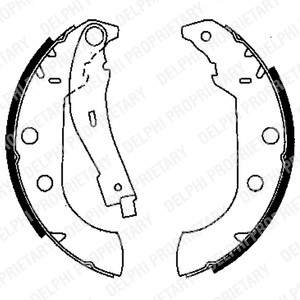 Bromsbackar, sats, Bakaxel Delphi LS1833 DELPHI