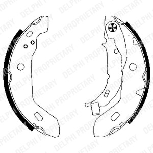 Bromsbackar, sats, Bakaxel Delphi LS1841 DELPHI