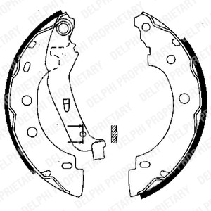 Bromsbackar, sats, Bakaxel Delphi LS1842 DELPHI