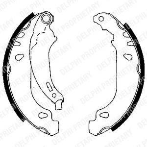 Bromsbackar, sats, Bakaxel Delphi LS1844 DELPHI