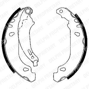 Bromsbackar, sats, Bakaxel Delphi LS1848 DELPHI