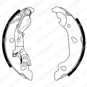 Bromsbackar, sats, Bakaxel Delphi LS1859 DELPHI