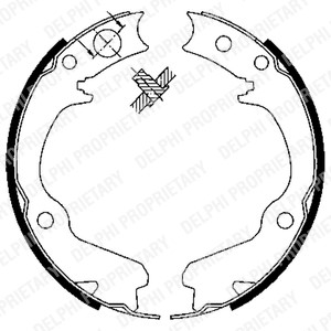 Bromsbackar, sats, Bakaxel Delphi LS1899 DELPHI