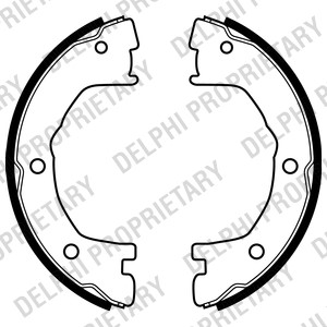 Bromsbackar, sats, parkeringsbroms, Bakaxel Delphi LS1919 DELPHI