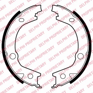 Bromsbackar, sats, parkeringsbroms, Bakaxel Delphi LS2001 DELPHI