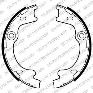 Bromsbackar, sats, parkeringsbroms, Bakaxel DELPHI