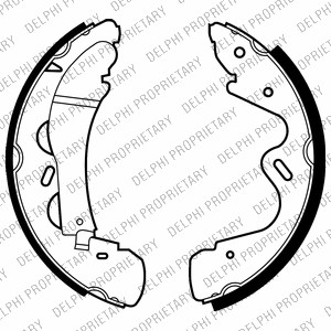 Bromsbackar, sats, Bakaxel Delphi LS2019 DELPHI