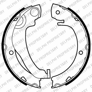 Bromsbackar, sats, Bakaxel Delphi LS2020 DELPHI