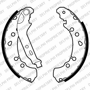 Bromsbackar, sats, Bakaxel Delphi LS2021 DELPHI