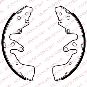 Bromsbackar, sats, Bakaxel Delphi LS2024 DELPHI