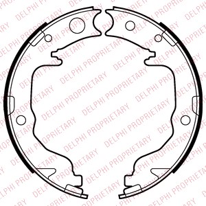 Bromsbackar, sats, parkeringsbroms, Bakaxel DELPHI