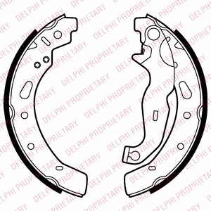 Bromsbackar, sats, Bakaxel Delphi LS2028 DELPHI