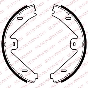 Bromsbackar, sats, parkeringsbroms, Bakaxel Delphi LS2036 DELPHI