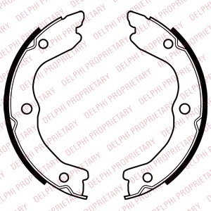 Bromsbackar, sats, parkeringsbroms, Bakaxel Delphi LS2038 DELPHI
