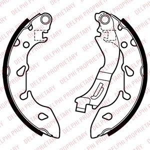 Bromsbackar, sats, Bakaxel Delphi LS2047 DELPHI