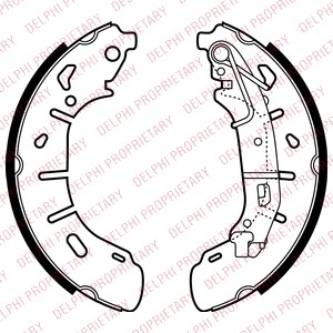 Bromsbackar, sats, Bakaxel Delphi LS2050 DELPHI