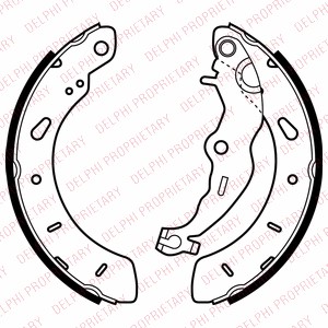 Bromsbackar, sats, Bakaxel Delphi LS2062 DELPHI