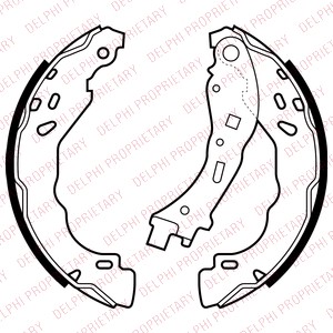 Bromsbackar, sats, Bakaxel Delphi LS2065 DELPHI