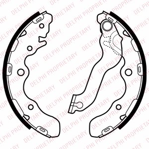 Bromsbackar, sats, Bakaxel Delphi LS2072 DELPHI