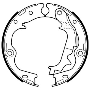 Bromsbackar, sats, parkeringsbroms, Bakaxel Delphi LS2083 DELPHI