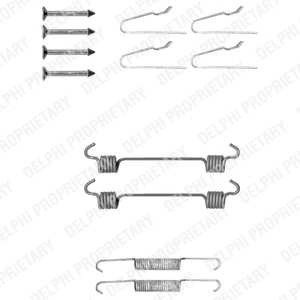 Tillbeh�örssats, bromsbackar, parkeringsbroms, Bakaxel Delphi LY13 DELPHI