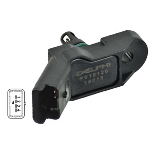 Sensor, insugstryck Delphi PS10128 DELPHI