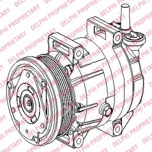 Kompressor, klimatanläggning Delphi TSP0155953 DELPHI