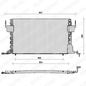 Kondensor, klimatanläggning Delphi TSP0225021 DELPHI