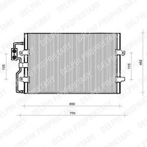 Kondensor, klimatanläggning Delphi TSP0225110 DELPHI