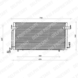 Kondensor, klimatanläggning Delphi TSP0225117 DELPHI
