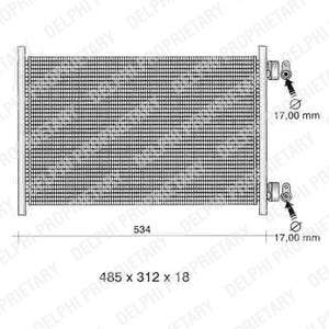 Kondensor, klimatanläggning Delphi TSP0225271 DELPHI