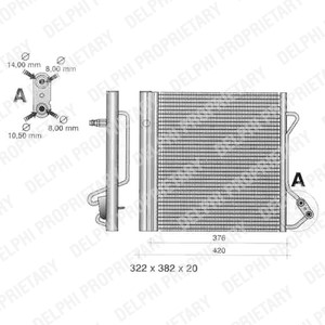 Kondensor, klimatanläggning Delphi TSP0225320 DELPHI
