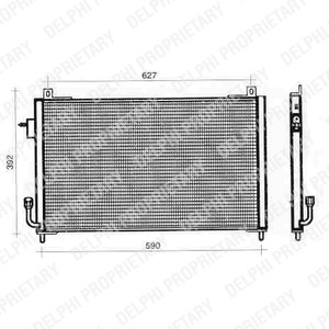 Kondensor, klimatanläggning Delphi TSP0225357 DELPHI