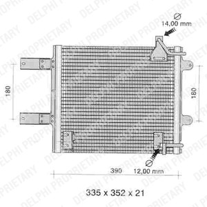 Kondensor, klimatanläggning Delphi TSP0225373 DELPHI