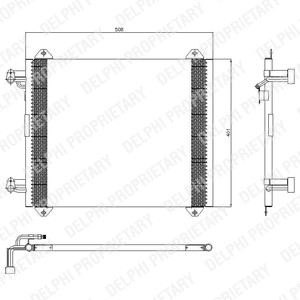 Kondensor, klimatanläggning Delphi TSP0225407 DELPHI