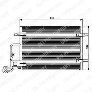 Kondensor, klimatanläggning Delphi TSP0225453 DELPHI