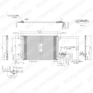 Kondensor, klimatanläggning Delphi TSP0225482 DELPHI