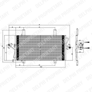 Kondensor, klimatanläggning Delphi TSP0225535 DELPHI