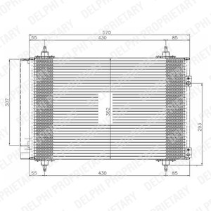 Kondensor, klimatanläggning Delphi TSP0225548 DELPHI