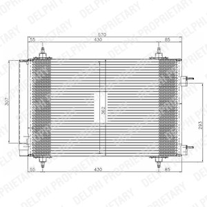Kondensor, klimatanläggning Delphi TSP0225549 DELPHI