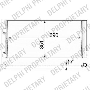 Kondensor, klimatanläggning Delphi TSP0225638 DELPHI