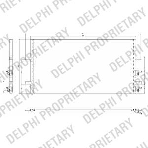 Kondensor, klimatanläggning Delphi TSP0225640 DELPHI