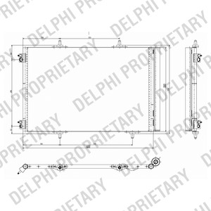 Kondensor, klimatanläggning Delphi TSP0225642 DELPHI