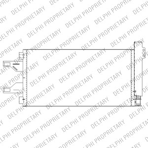 Kondensor, klimatanläggning, Fram Delphi TSP0225676 DELPHI