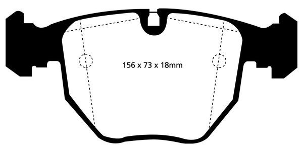 Bromsbeläggsats GREENSTUFF Ebc brakes DP21036 EBC Brakes