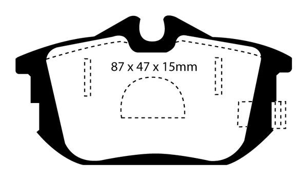 Bromsbeläggsats GREENSTUFF Ebc brakes DP21076 EBC Brakes