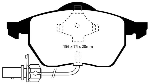 Bromsbeläggsats GREENSTUFF Ebc brakes DP21114 EBC Brakes